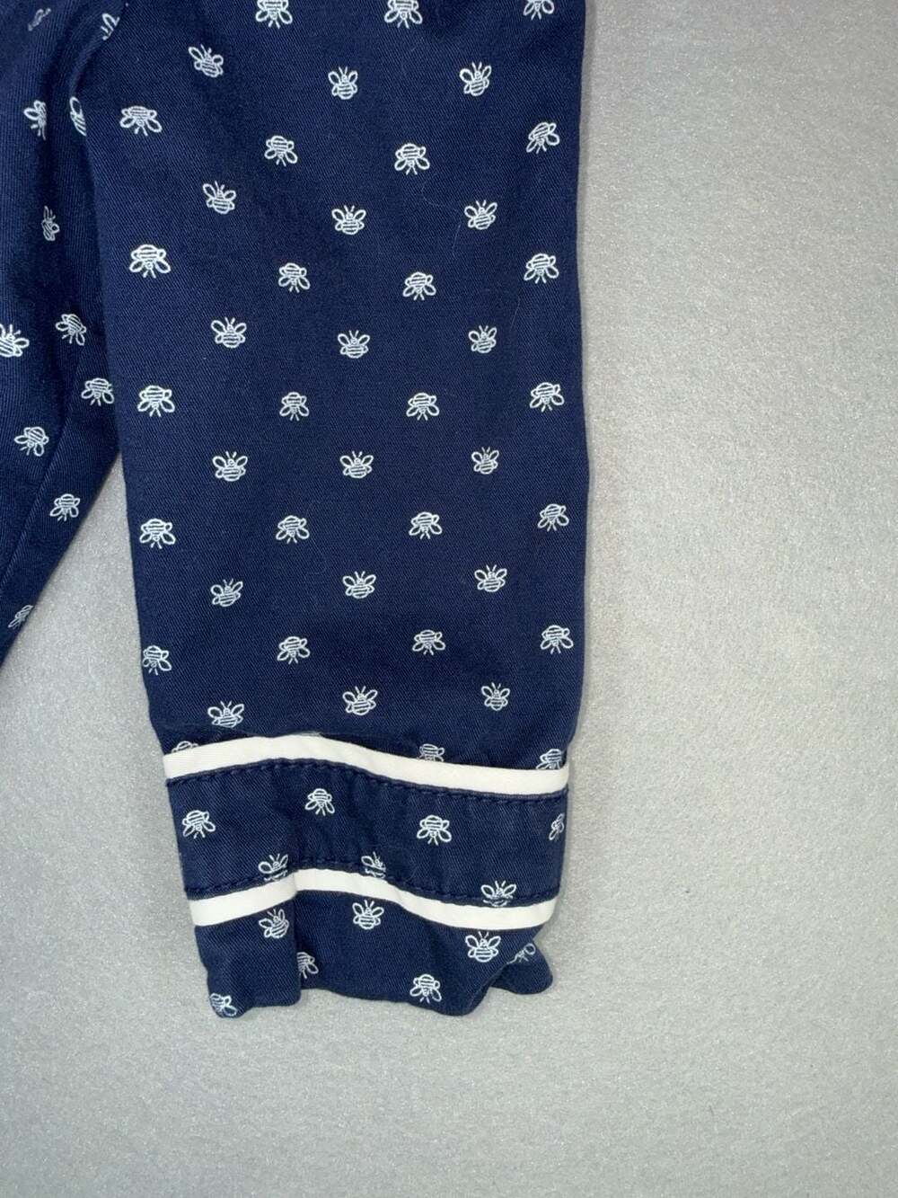 Cherokee Jacket 12M Navy White Floral Print Double Breasted - Picture 3 of 9